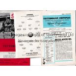 1960'S FOOTBALL AUTOGRAPHS Three signed programmes: Southampton v Tottenham 22/4/1967 signed on