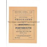 BRENTFORD Programme for the home FL South C match v Portsmouth 22/3/1940, slight vertical crease.