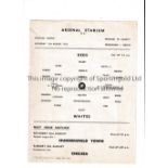 ARSENAL Single sheet programme for the Practice Match 15/8/1953, slight horizontal crease. Generally