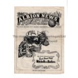 WEST BROMWICH ALBION Programme for the home FL South match v Aston Villa 29/8/1945, slight