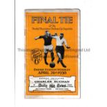 1930 FA CUP FINAL Programme for Arsenal v Huddersfield Town, minor tears on the cover and minor wear