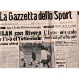 1972 UEFA CUP SEMI FINAL AC MILAN V TOTTENHAM HOTSPUR Match played 19/4/1972 at the San Siro, Milan.