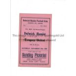 DULWICH HAMLET V TORQUAY UNITED 1935 FA CUP Gatefold programme for the tie at Dulwich 30/11/1935,