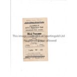 LLANELLY V TREDOMEN 1947 Programme for the League match at Llanelly v Tredomen 26/4/1947, very