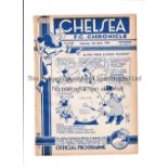 CHELSEA Programme for the home League match v Leicester City 9/4/1938. Generally good