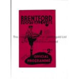 BRENTFORD Programme for the home League match v Everton 31/12/1938, very slightly creased and staple