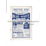MANCHESTER CITY V SHEFFIELD WEDNESDAY 1937 / CHAMPIONSHIP MATCH Programme for the League match at