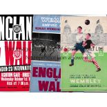 INTERNATIONAL FOOTBALL PROGRAMMES Twelve programmes. England homes v Scotland 1947 and Wales 1964