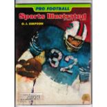 O.J. SIMPSON Pro Football Sports Illustrated magazine 16/9/1974 with Simpson on the cover. Good