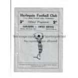 ENGLAND V IRELAND 1939 / RUGBY UNION Programme for the match at Twickenham 11/2/1939, vertical