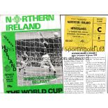 GEORGE BEST Programme and ticket for Northern Ireland at home v Holland 12/10/1977. Ticket is