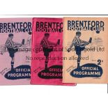 1940'S FOOTBALL PROGRAMMES Thirty three programmes, 23 of which are 1940's including 8 Brentford