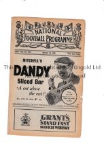 SCOTLAND NATIONAL FOOTBALL PROGRAMME Issued 14/1/1939 with slight wear on thew right edge. Fair