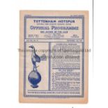 TOTTENHAM HOTSPUR V ARSENAL 1948 Programme for the Football Combination Section B match at Tottenham