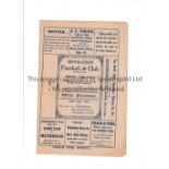 WIMBLEDON V HAMPSTEAD TOWN 1921 Programme for the Athenian League match at Wimbledon 30/4/1921,