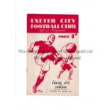 EXETER CITY V CHELSEA 1951 FA CUP Programme for the tie at Exeter 27/1/1951. Good