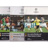 MANCHESTER UNITED Twenty six European programmes with the vast majority away in 1990's in Italy,