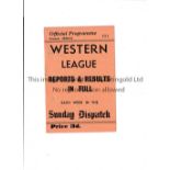 EXETER CITY Programmes for the away Western League match v Glastonbury in season 1950/1, 2 holes