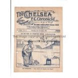 CHELSEA Programme for the home League match v Brentford 23/11/1935, punched holes and scores