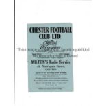 CHESTER Home League programme v York City 8/9/1948. Tape inside the cover at the staple and team