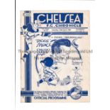 CHELSEA Programme for the home League match v Bolton Wanderers 10/4/1937. Generally good