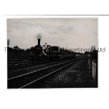 THE FLYING SCOTSMAN A 10" x 7.5" b/w Press photo with stamp and paper notation on the reverse of the