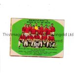 MANCHESTER UNITED / TRADE CARD A & BC Footballer Check List card No. 55 team group Winners of the FA