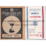 F.A. AMATEUR CUP SEMI-FINALS 1949 Programmes for both matches, Bromley v Leytonstone at Arsenal