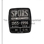 TOTTENHAM HOTSPUR Season Ticket card for 1955/6. Good