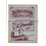 ASTON VILLA Programme for the home League match v Middlesbrough 29/3/1930. Generally good