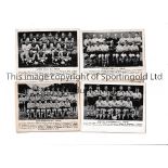 FOOTBALL TEAM GROUP CARDS Twenty 4.5" X 3.5" b/w team groups: 1958/9 X 7 Luton, Bolton, Tottenham