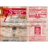 SOUTHAMPTON Three sub-standard home programmes v Newport 46/7, Preston and Coventry 49/50. Poor