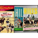 HILL'S SPORTING NEWS ANNUALS Four issues 1956/7, 1959/60, 1960/1 and 1961/2. Generally good