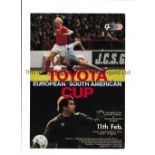 1980 WORLD CLUB CHAMPIONSHIP Four page issue in English for the Toyota Cup, Nottingham Forest v