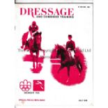 1976 OLYMPICS CANADA Pre-Olympic issue of Dressage and Combined Training for July 1976 issued in the