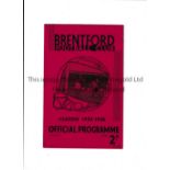 BRENTFORD Programme for the home League match v Aston Villa 21/9/1935, slightly creased. Generally