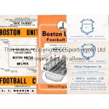 BOSTON UNITED / BOSTON FC. Seventeen home programmes from 1958/9 - 1995/6. Boston United includes FA