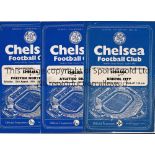 CHELSEA Thirty three homes programmes, 1958/9 X 11 including Manchester United and Ville de Belgrade