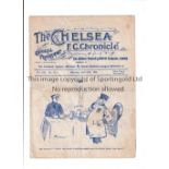 CHELSEA Gatefold programme for the home League match in their 3rd season v Aston Villa 25/4/1908,