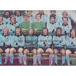 COVENTRY CITY AUTOGRAPHS 1974/5 Double page magazine colour team group, signed by all 18 players and