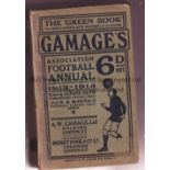 GAMAGES ASSOCIATION FOOTBALL ANNUAL 1913-14 Annual 709 pages with covers but spine is split and tape