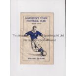 CHELSEA Programme for the away Friendly v Lowestoft 3/9/1938, creased. Fair to generally good