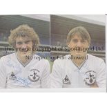 GARY MABBUTT / GLENN HODDLE / AUTOGRAPHS Two individually signed colour 8" X 6" promo cards. Very