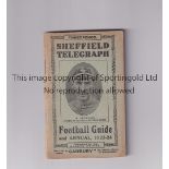 SHEFFIELD TELEGRAPH FOOTBALL GUIDE 1923-24 Annual 160 pages. Good