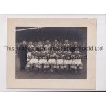 WALES FOOTBALL An 8" X 6" b/w Press team group photo laid on card, issued by R. Clements Lyttle