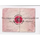 ARSENAL 1947/8 AUTOGRAPHS A 1947/8 Payers' Championship brochure signed on the back cover by