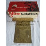 BOBBY CHARLTON / DENIS LAW Brass printing plates for the cover of his book Bobby Charlton The