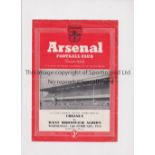 1953 CHELSEA V WEST BROM FA CUP AT ARSENAL Programme for the second replay at Arsenal on 11/2/53,