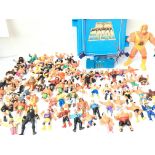A Large Collection of vintage WWF Figures with Ring.