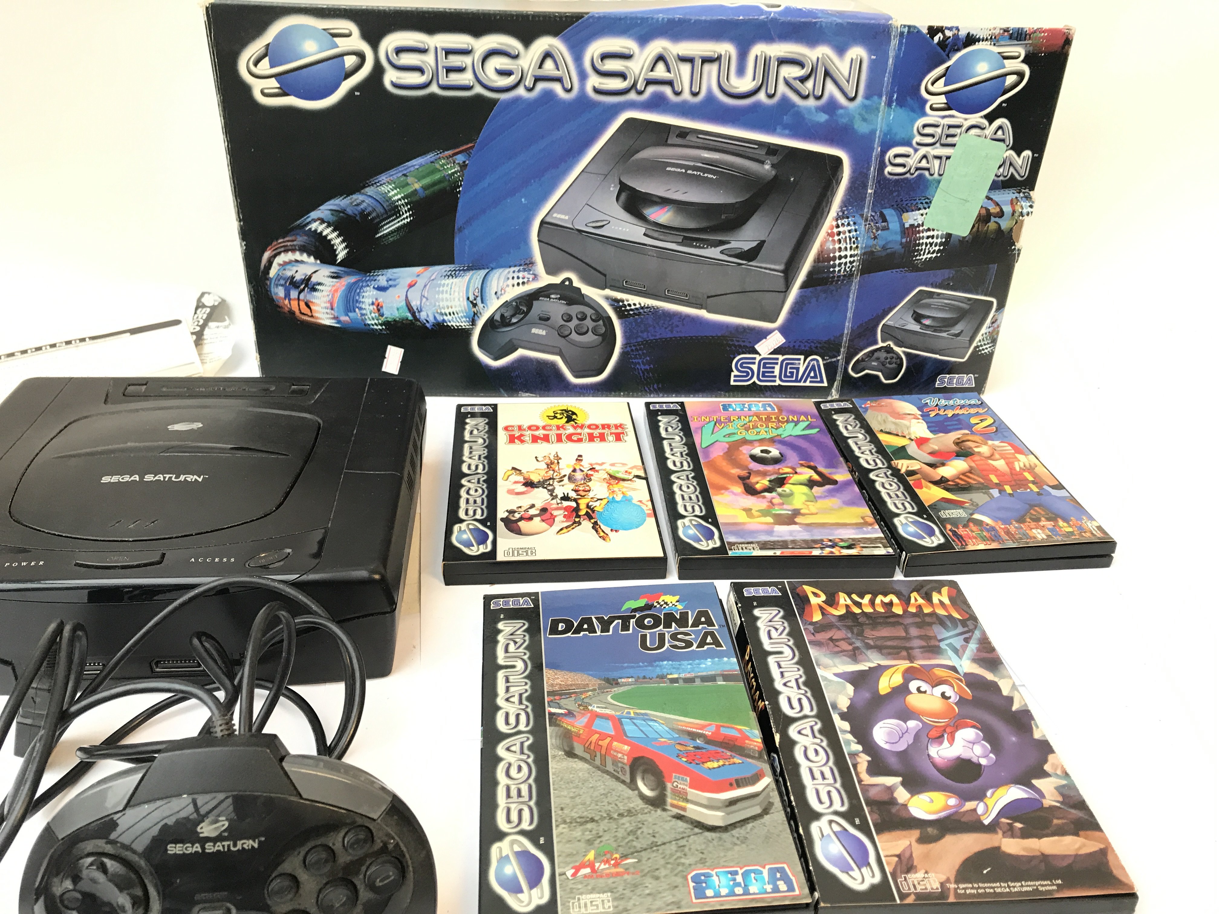 Boxed Sega Saturn and 5 games. - Image 2 of 3